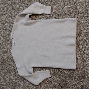 Aritzia Babaton Wool Sweater Women's Oatmeal Beige Minimal Crewneck Size 2XS